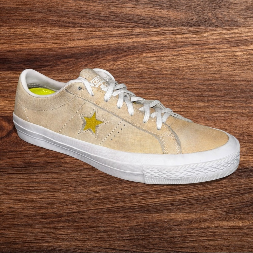 Converse One Star Ox Shoes Leather Bitter Lemon/White (153994C) Men’s 8.5 - Picture 4 of 11